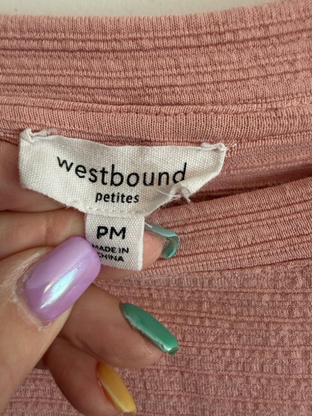 Westbound Dusty Rose Ribbed Button-Cuff Pullover - Picture 3 of 5